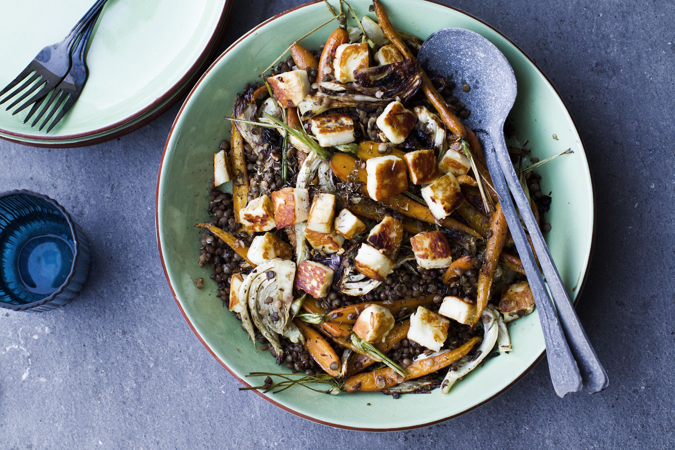 Ayurvedic vegetable salad & eggplant curry